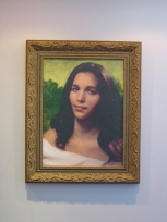 Chip's Mona Lisa. Top of face is wife, bottom is secretary.